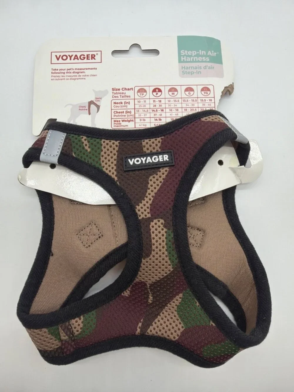 Voyager Step-In Air Harness For Small Dogs Camo Print Breathable Mesh Lightweigh